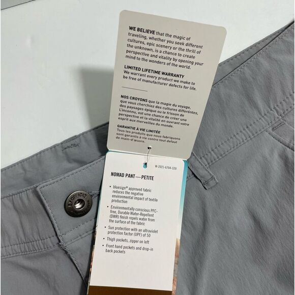 NWT‎ EXOFFICIO Nomad Pant Petite Women’s Size 16 Petite 30” inseam UPF 50 - Picture 7 of 11